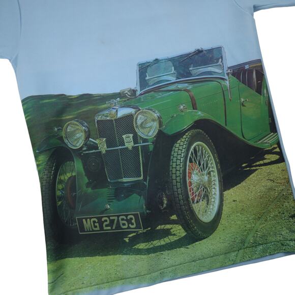 Vintage 70s JC Penney Photorealistic MG Automobile Graphic T Shirt - Picture 3 of 10